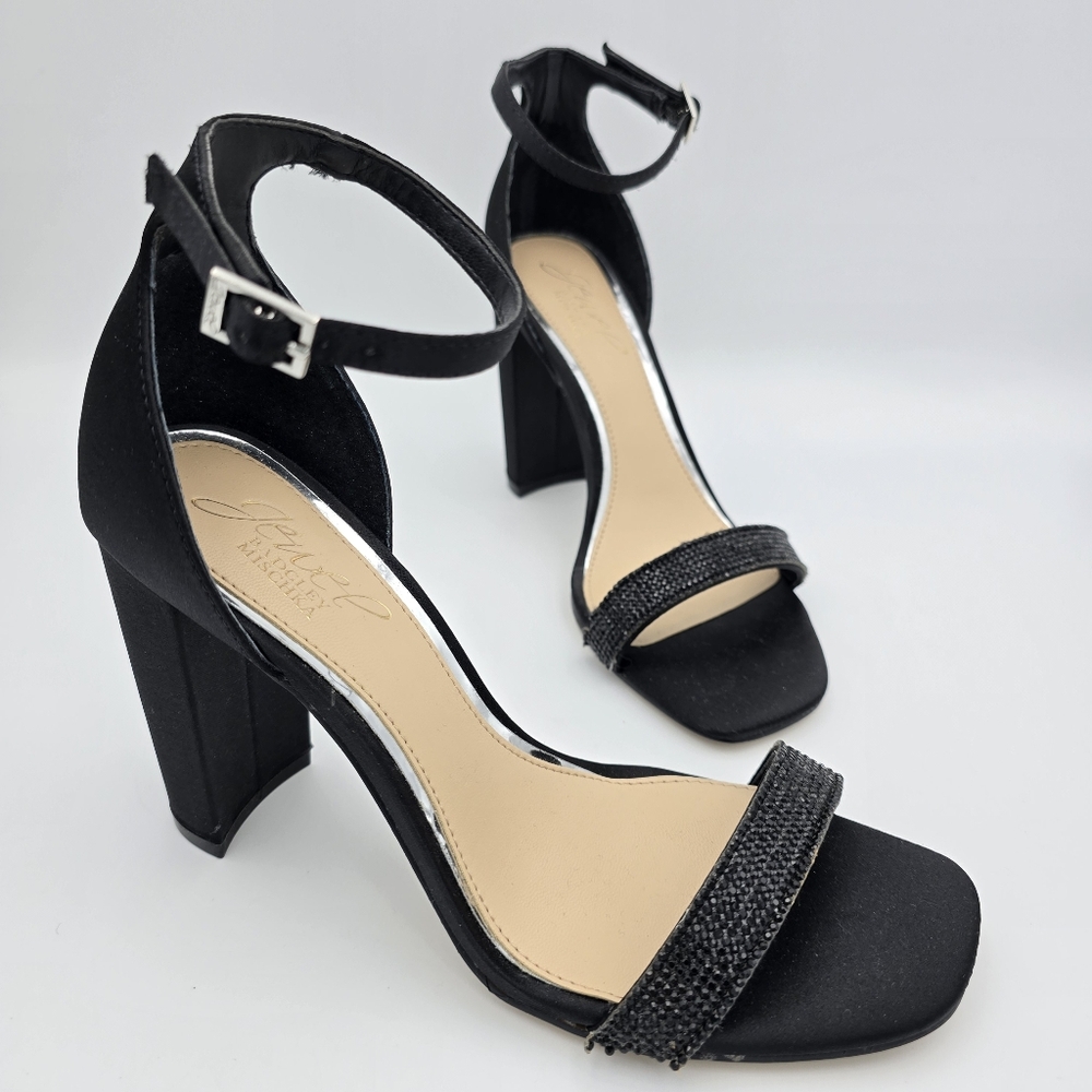 Jewel Badgley Mischka Women's Keshia III Heeled Sandals, Black, Women's 6.5 - Picture 1 of 16